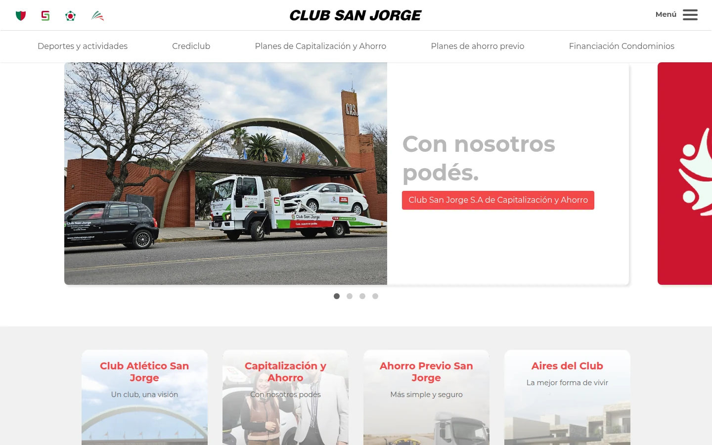 Home page of Club San Jorge